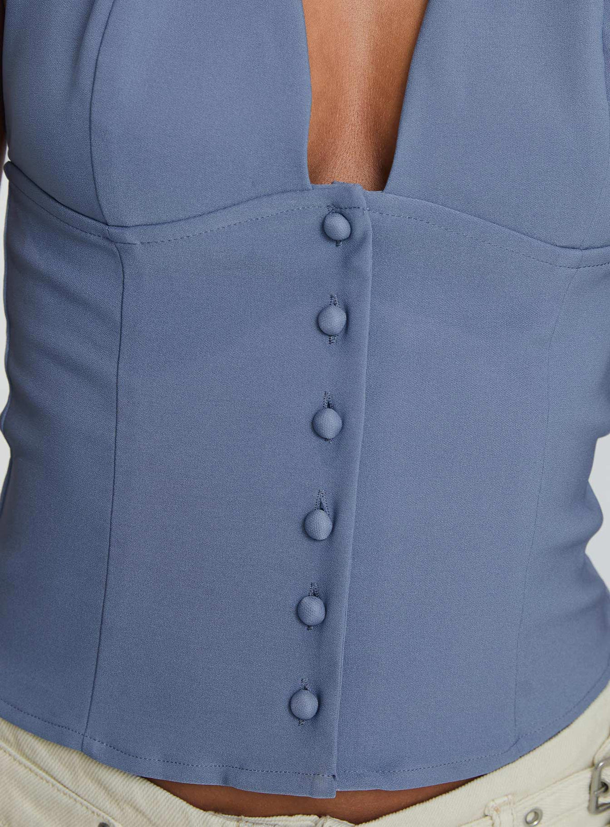 Women's Serefina Halter Top Blue Slate