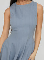 Women's Composure Pleat Mini Dress Blue — Dress