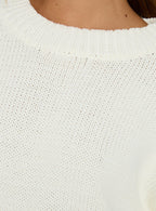 Women's Harmony Balloon Sleeve Knit Sweater White