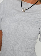 Women's Maybe Tomorrow Ruched Top Grey