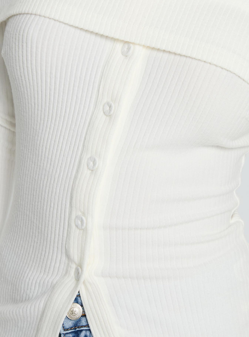Women's Dusk Dipped Off Shoulder Top White