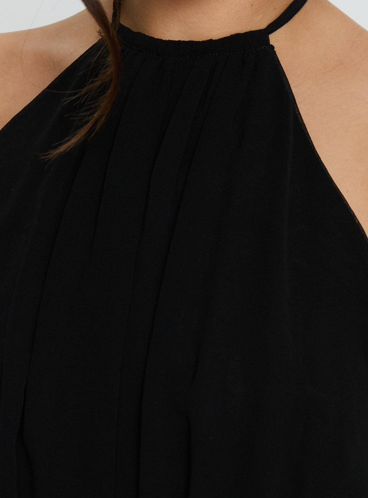 Women's Emira Backless Tie Neck Top Black