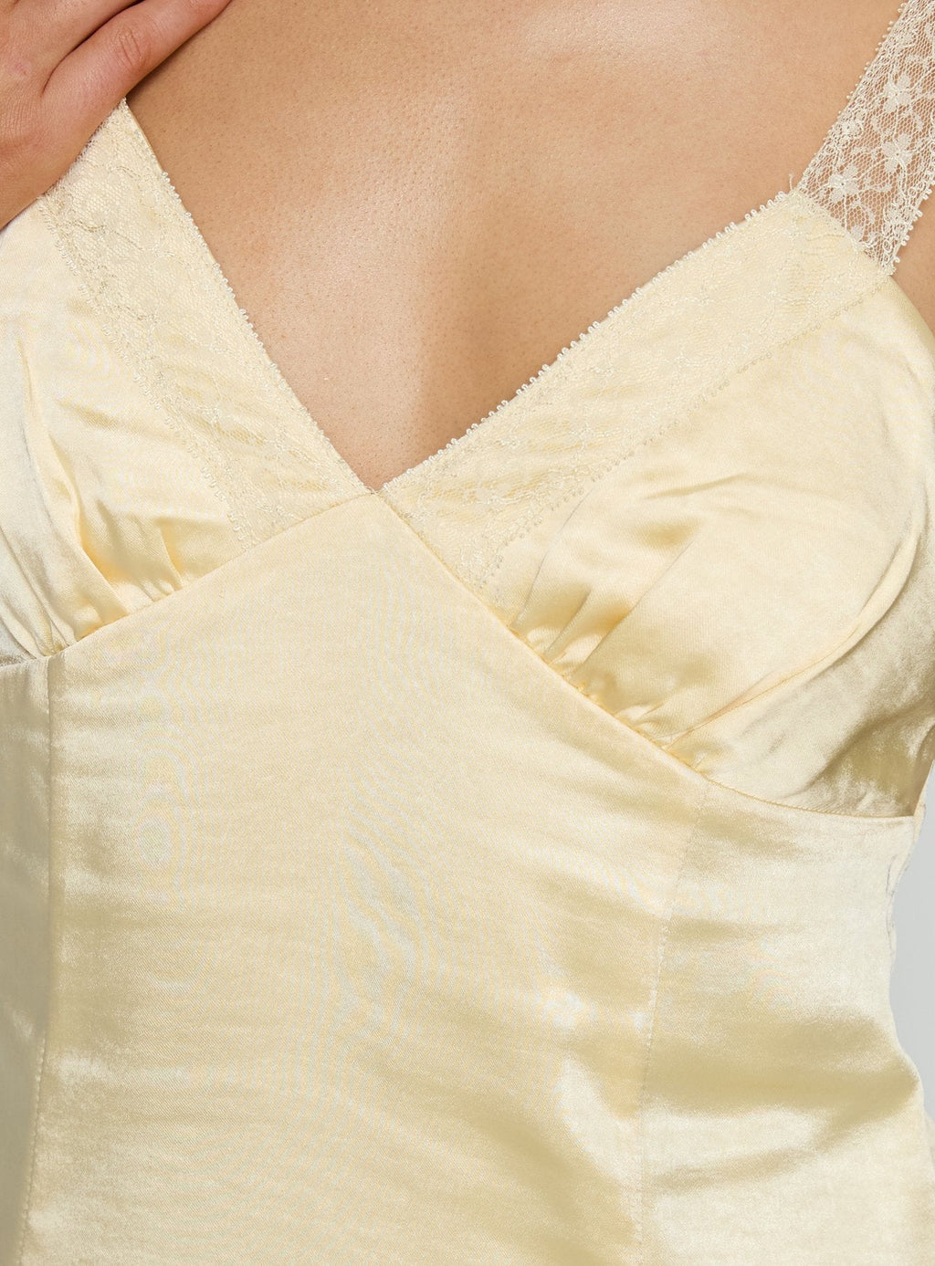 Women's Sybelle Lace Drop Waist Mini Dress Yellow — Dress