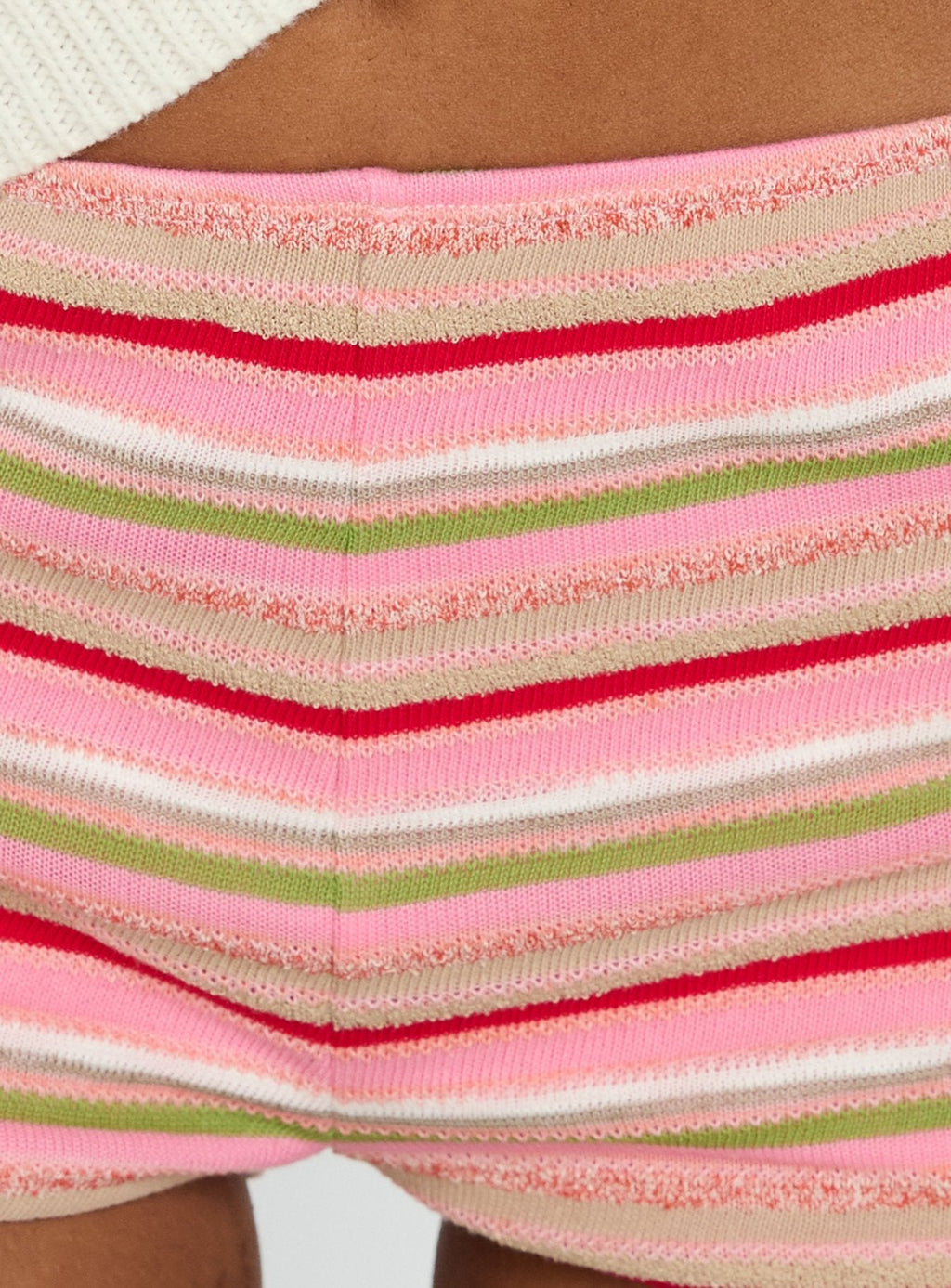Women's Selinah Terry Towelling Micro Shorts Pink Multi