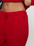Women's Dream Fleece Ankle Cuff Sweatpants Red — Pants