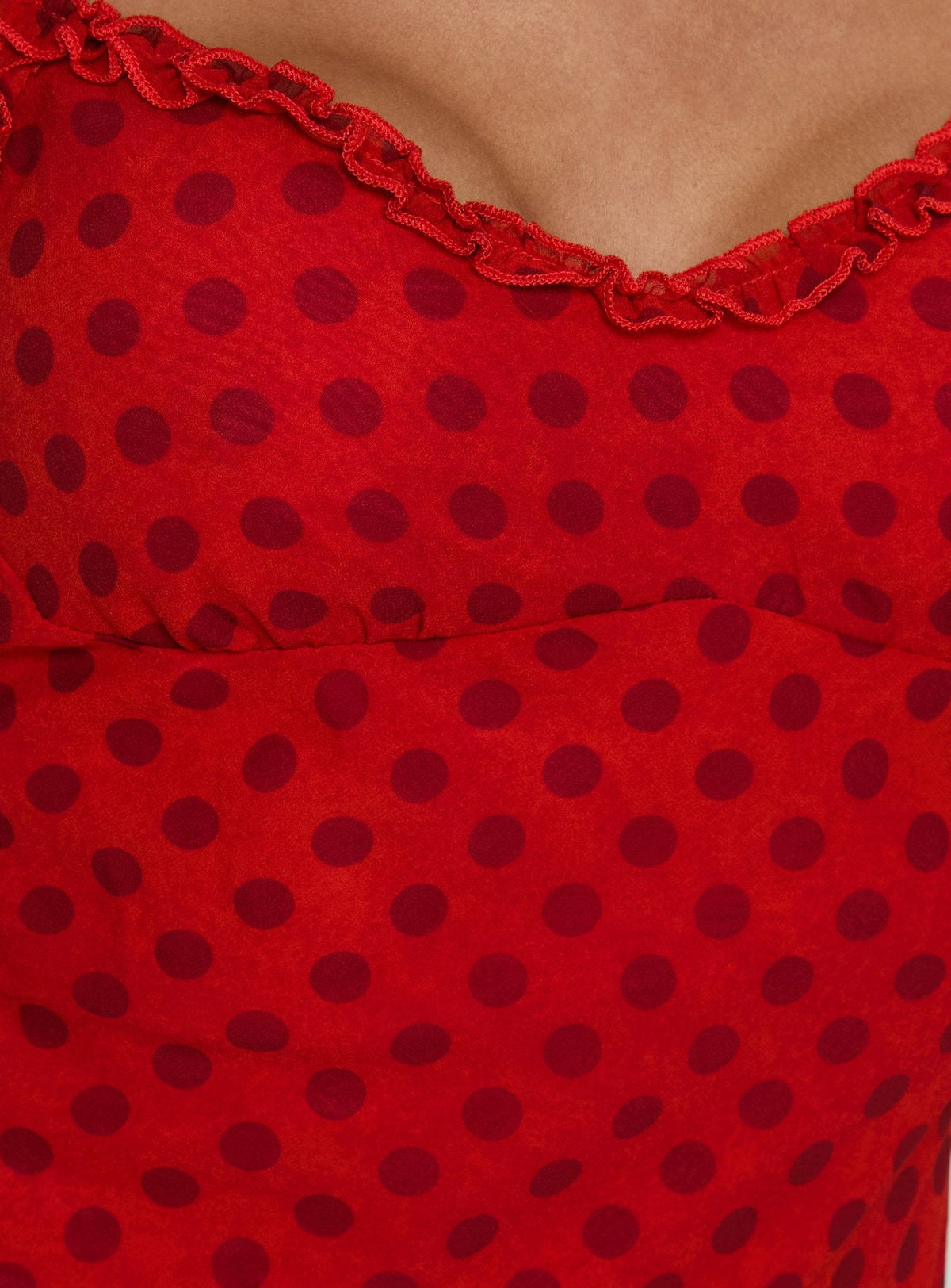 Women's Kahla Frill Romper Red Polka Dot