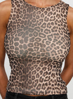Women's Warm Honey Top Leopard