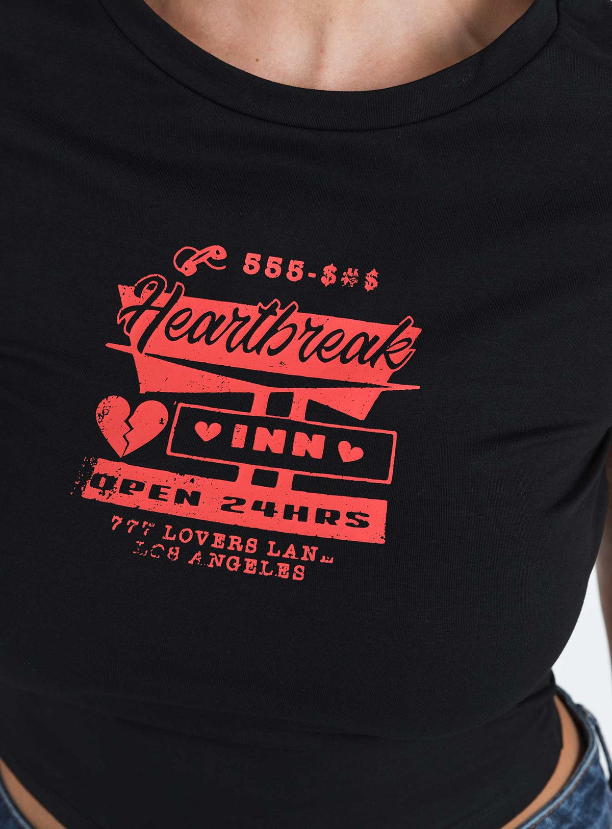 Women's Heartbreak Tee Black
