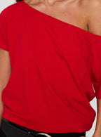 Women's Icon Baby Off Shoulder Top Red
