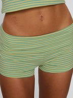 Women's Whimsey Folded Shorts Yellow Stripe