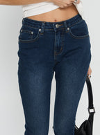 Women's Illyssa Mid Rise Skinny Jeans Mid Blue Wash