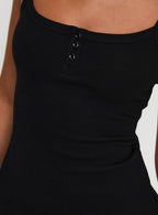 Women's Baseline Rib Mini Dress Black — Dress