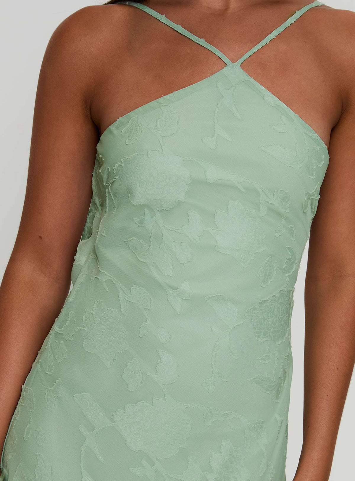 Women's Zoelle Halter Maxi Dress Sage — Dress