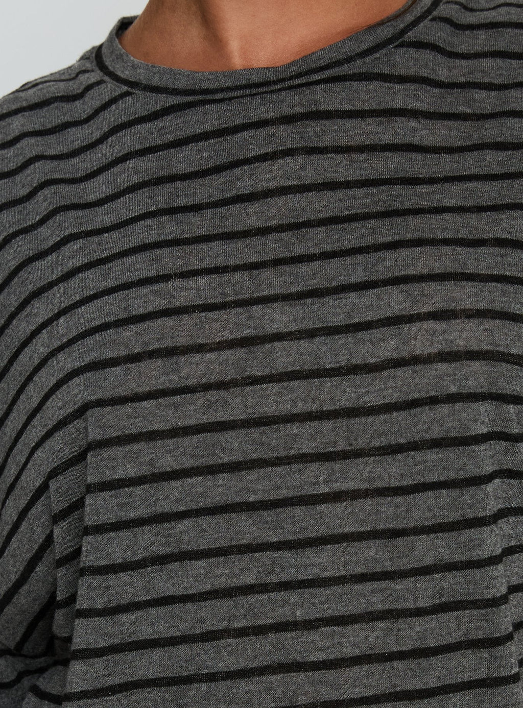 Women's Zaydee Oversized Tee Grey / Black Stripe