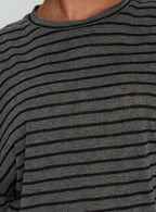 Women's Zaydee Oversized Tee Grey / Black Stripe