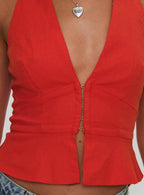 Women's Pleasing Top Red