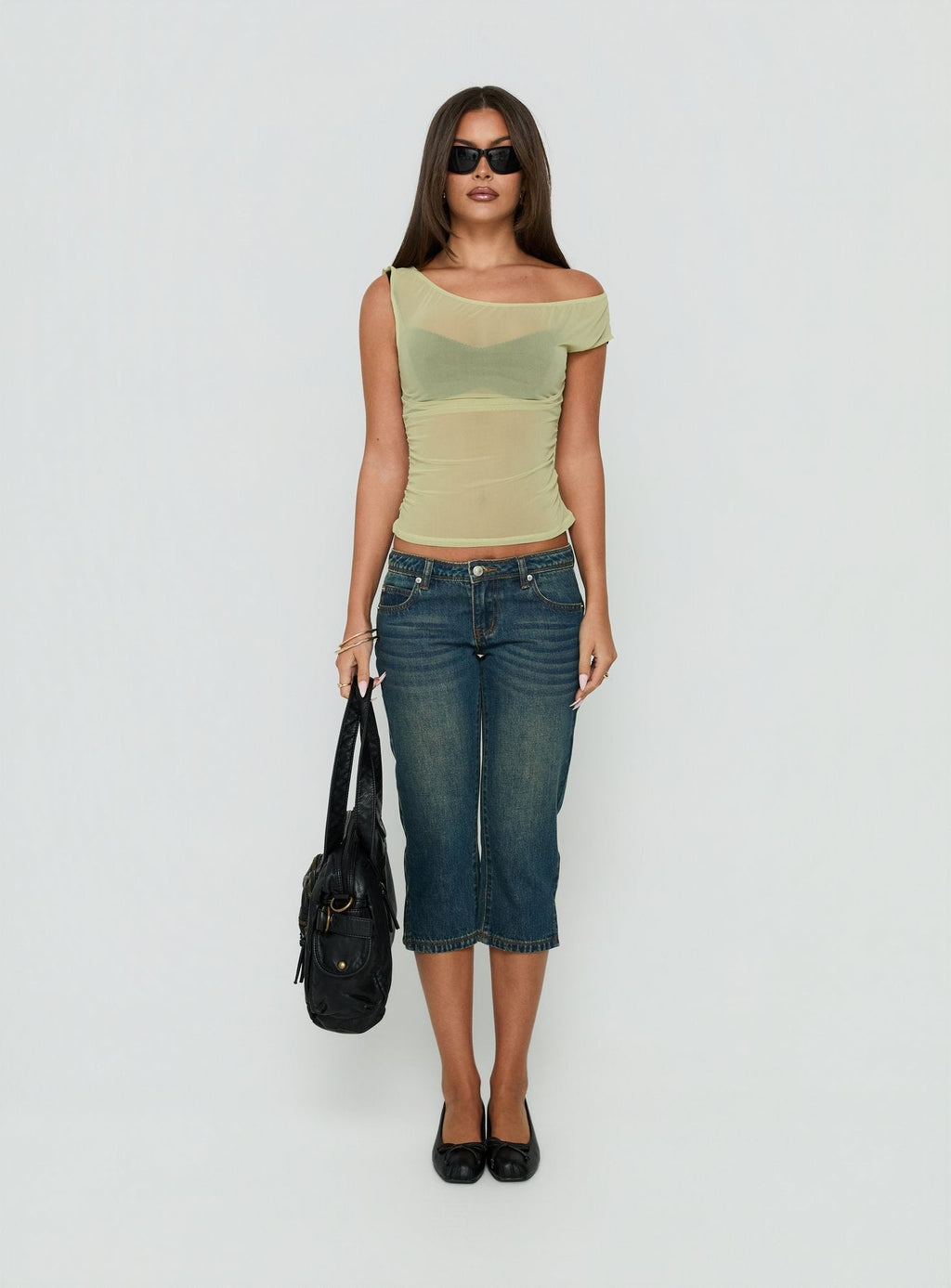 Women's Tanjiro One Shoulder Top Green