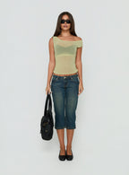 Women's Tanjiro One Shoulder Top Green