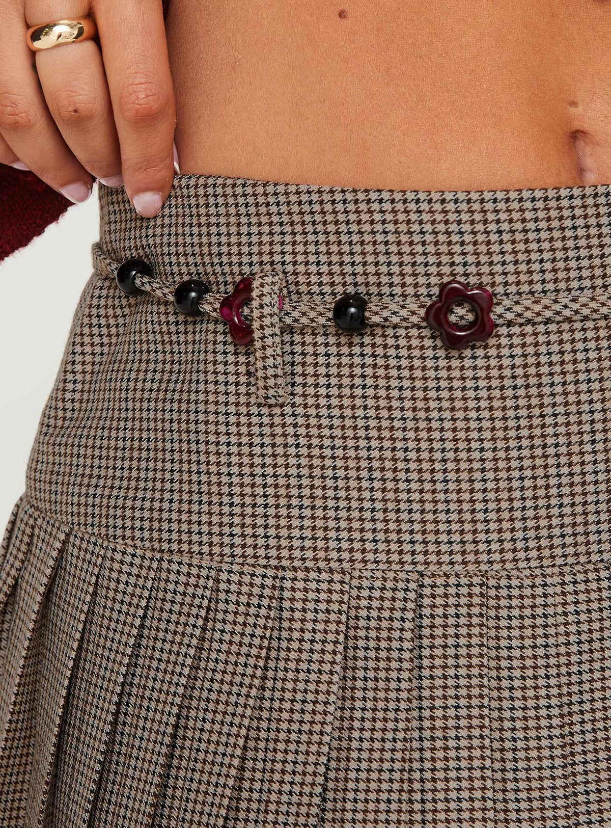 Women's Tarnya Plaid Mini Skirt Brown