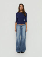 Women's Elaia 3/4 Sleeve Top Navy