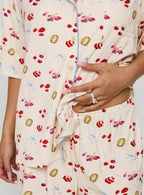 Women's Sweet Things Button Down Sleep Set Multi