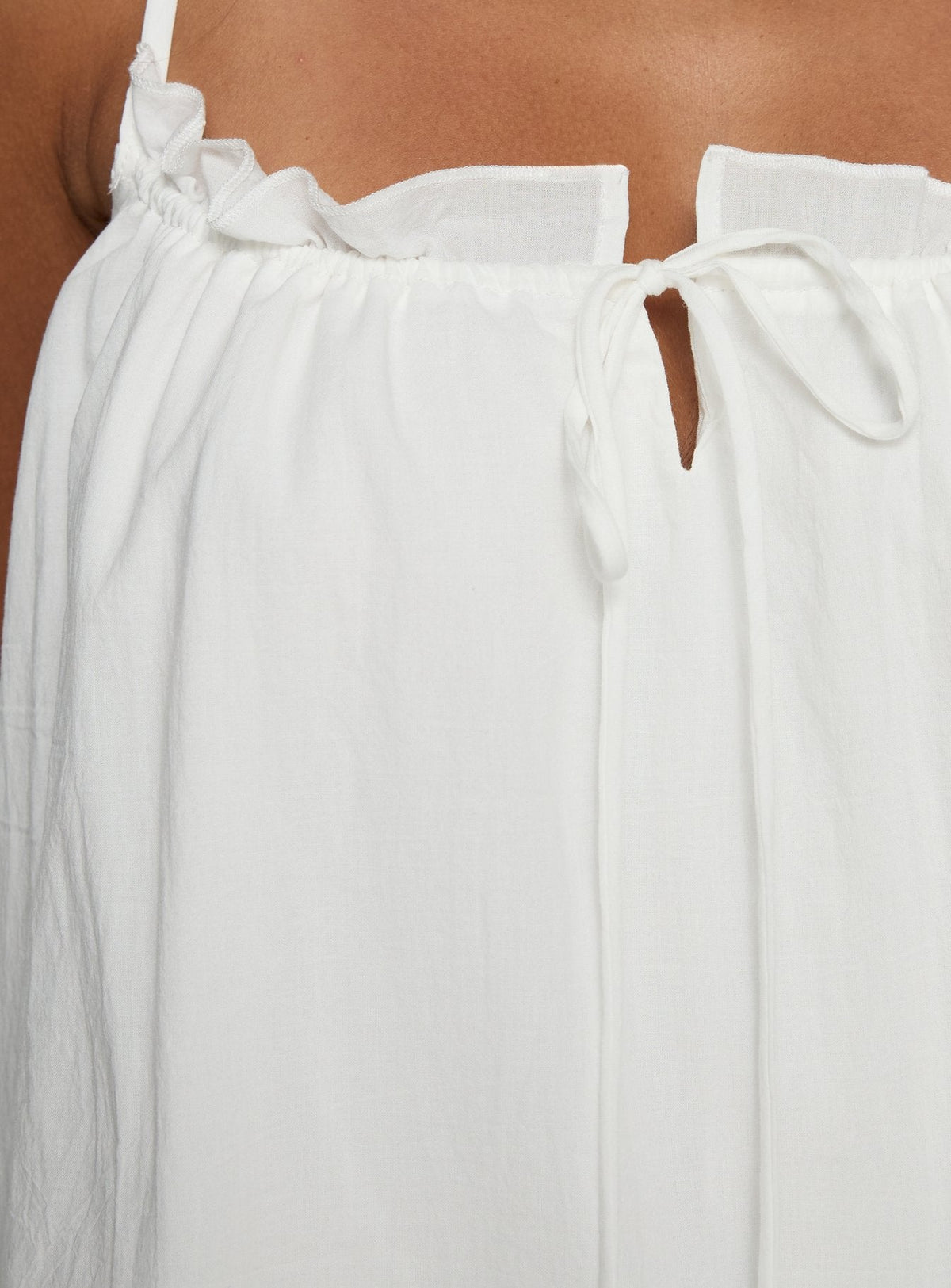 Women's Kind Of Wonderful Tie Detail Baby Doll Mini Dress White — Dress
