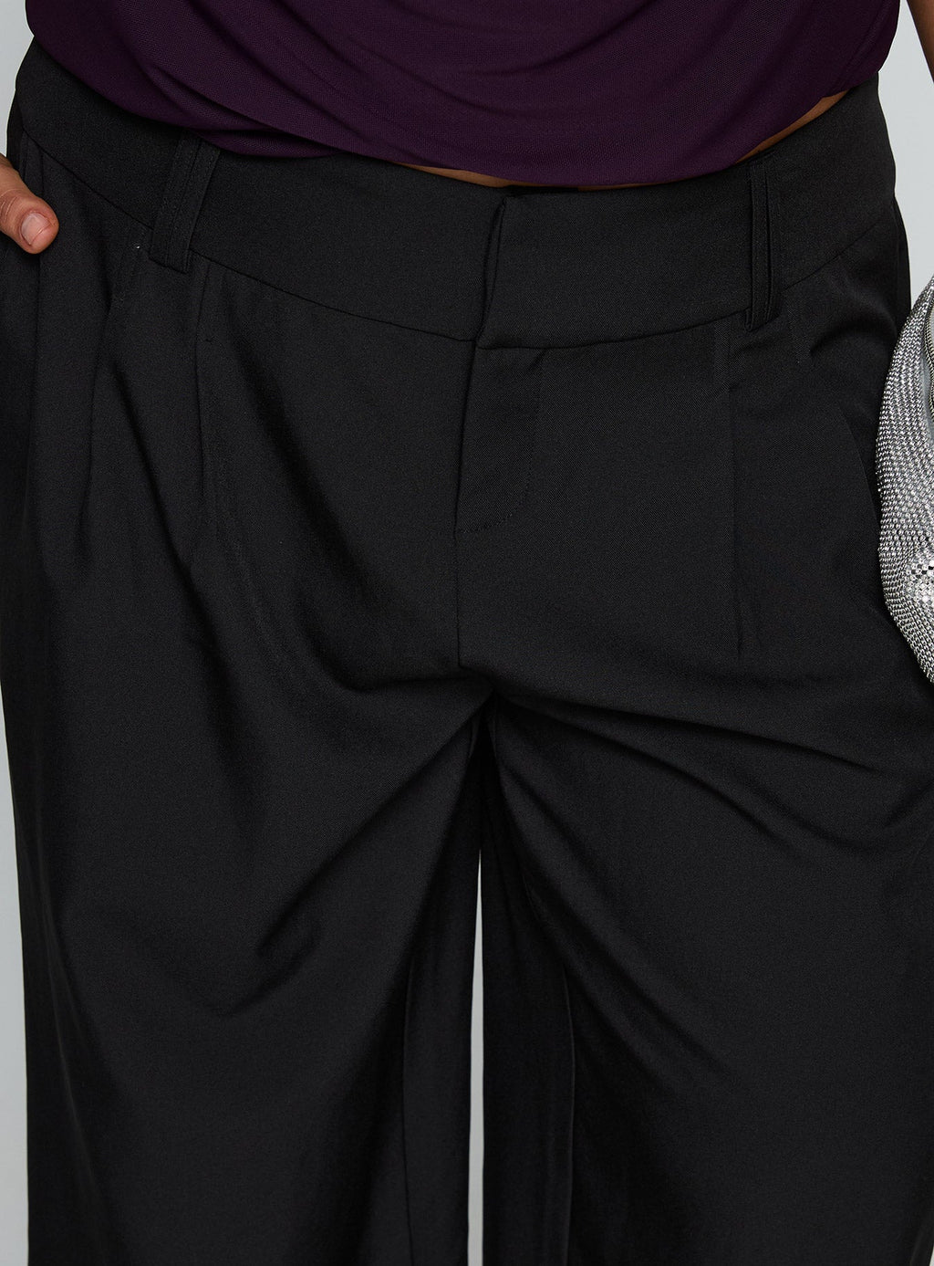 Women's Two Lovers Low Rise Pants Black Curve