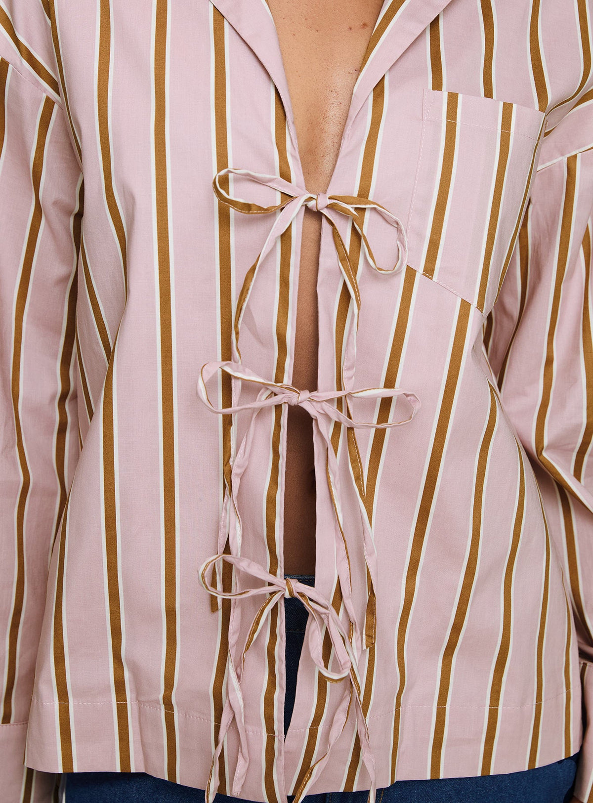 Women's Spiri Shirt Pink Stripe — Top