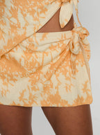 Women's High Vibration Wrap Skort Orange Multi — Skirt