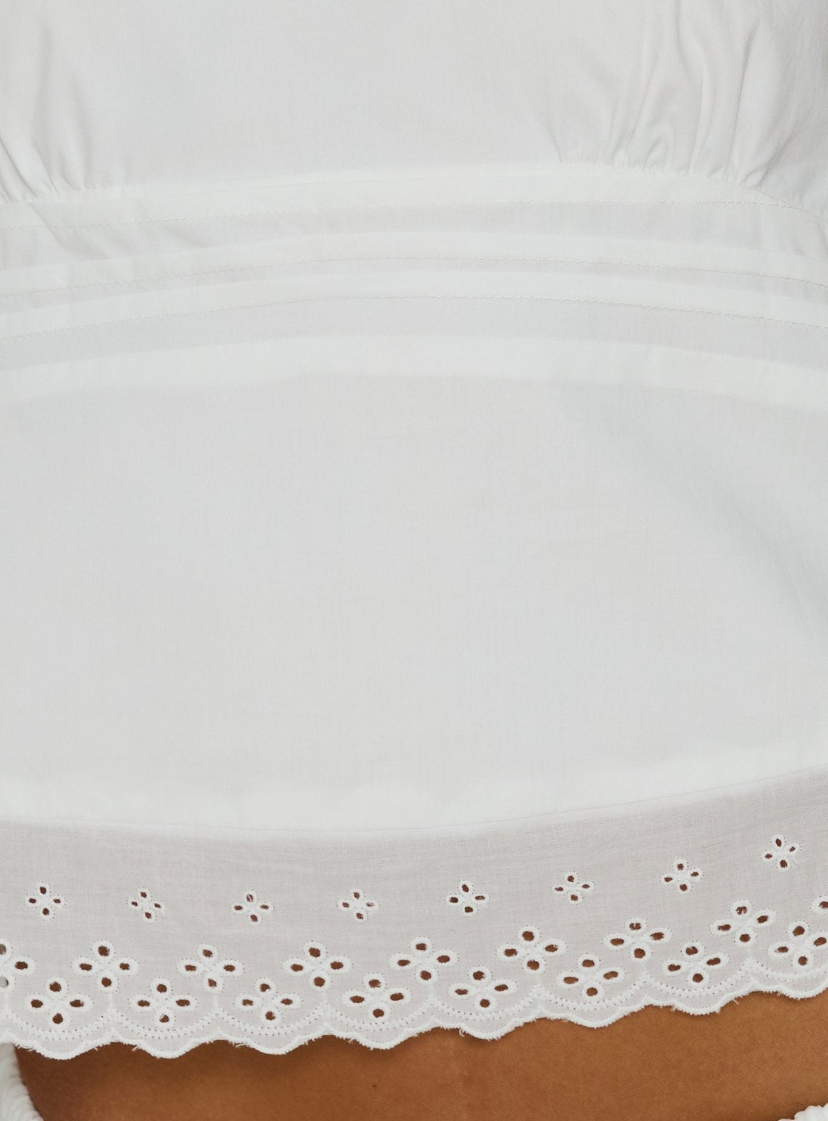 Women's Sakai Broderie Detail Top White
