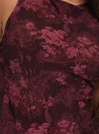Women's Vivre Mini Dress Burgundy Paisley Curve — Dress