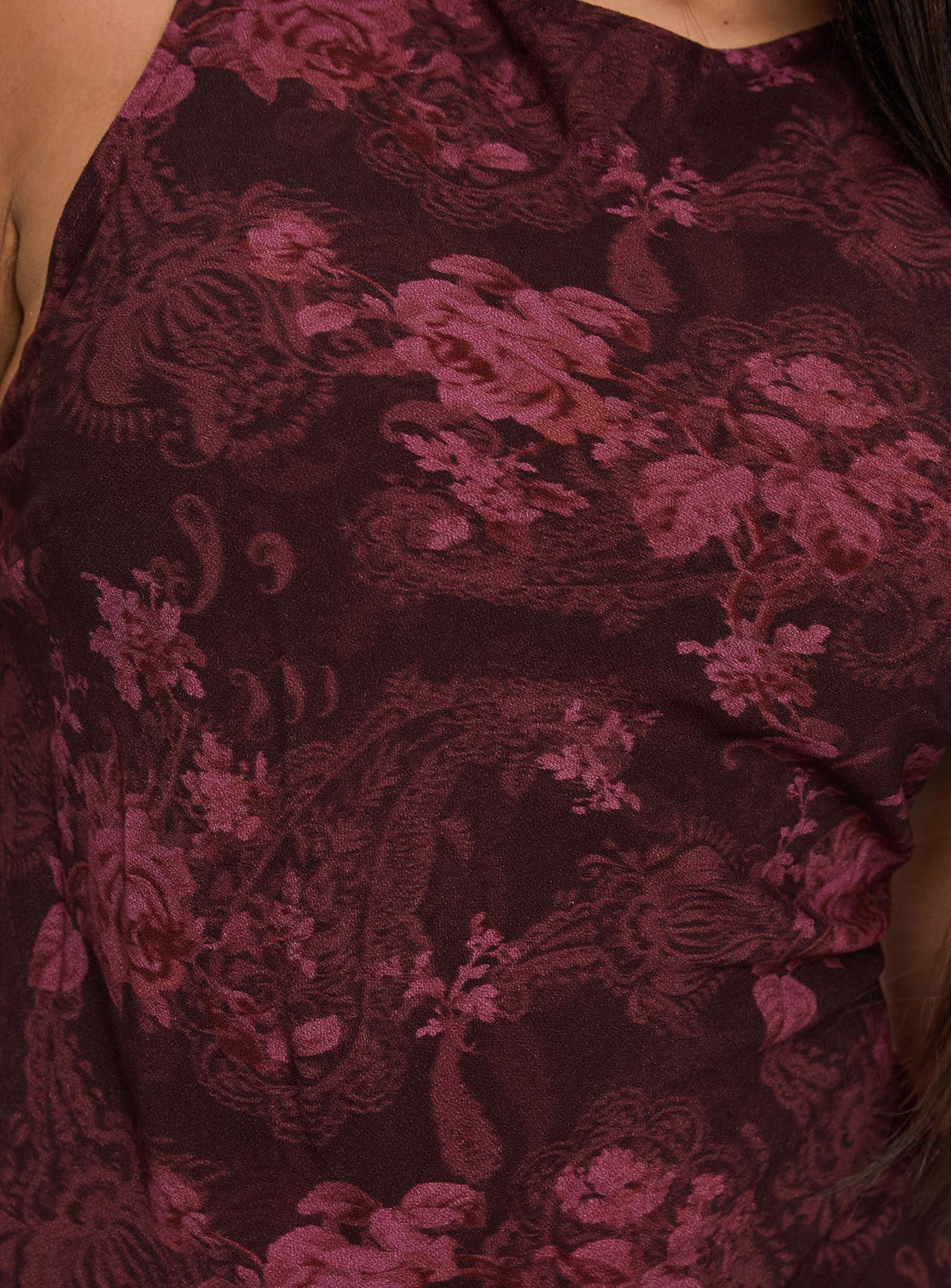 Women's Vivre Mini Dress Burgundy Paisley Curve — Dress