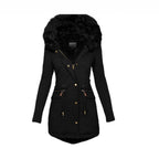 Women's Plush-Trim Hooded Parka