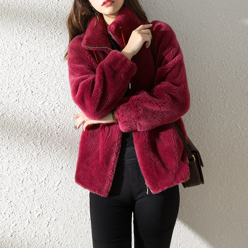 Women's Stand-Collar Fleece Jacket