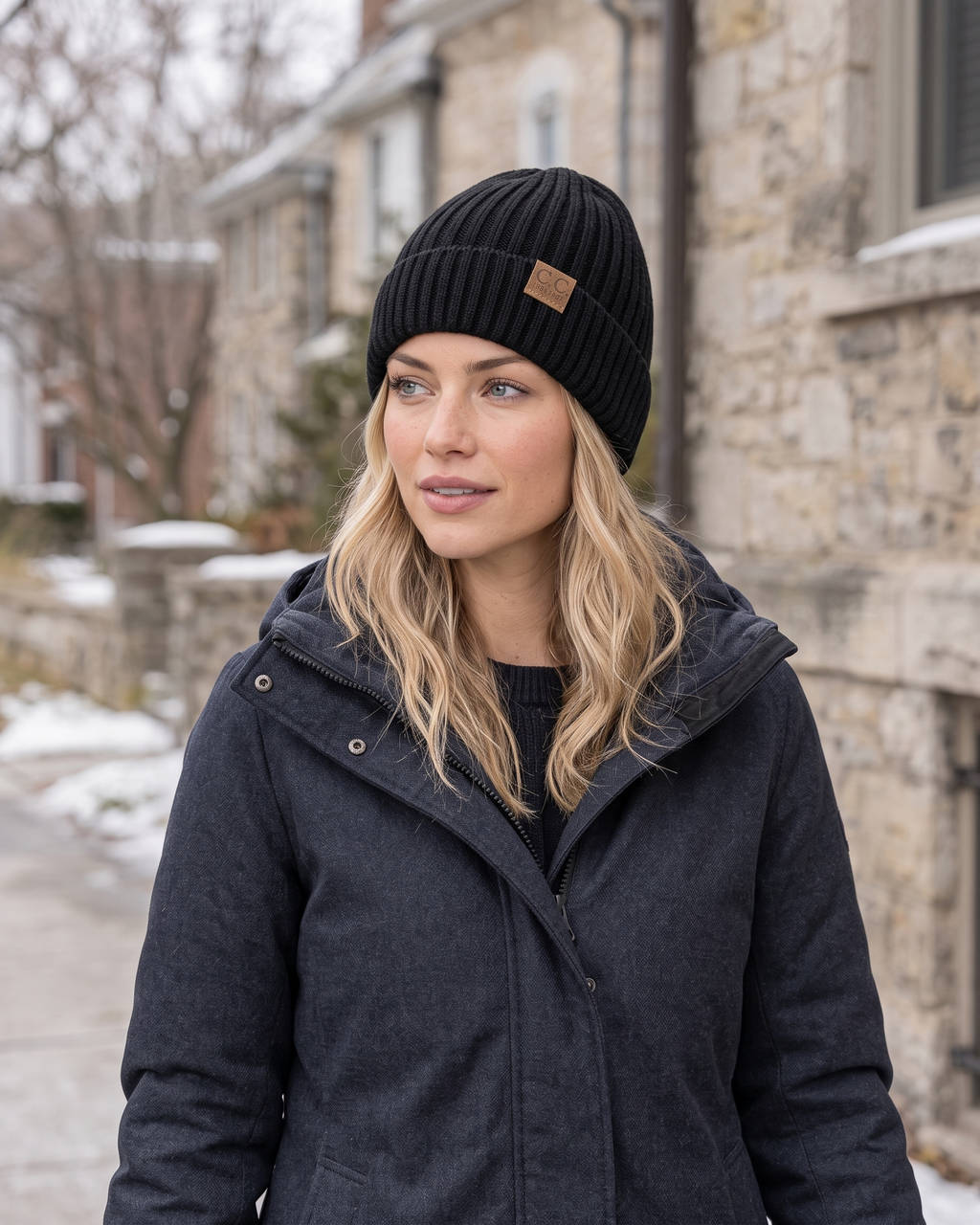 Women's Classic Fleece-Lined Knit Beanie — lifestyle [wb-gender-final-39]
