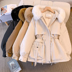 Women's Cinched-Waist Padded Parka