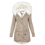 Women's Fleece-Lined Hooded Coat