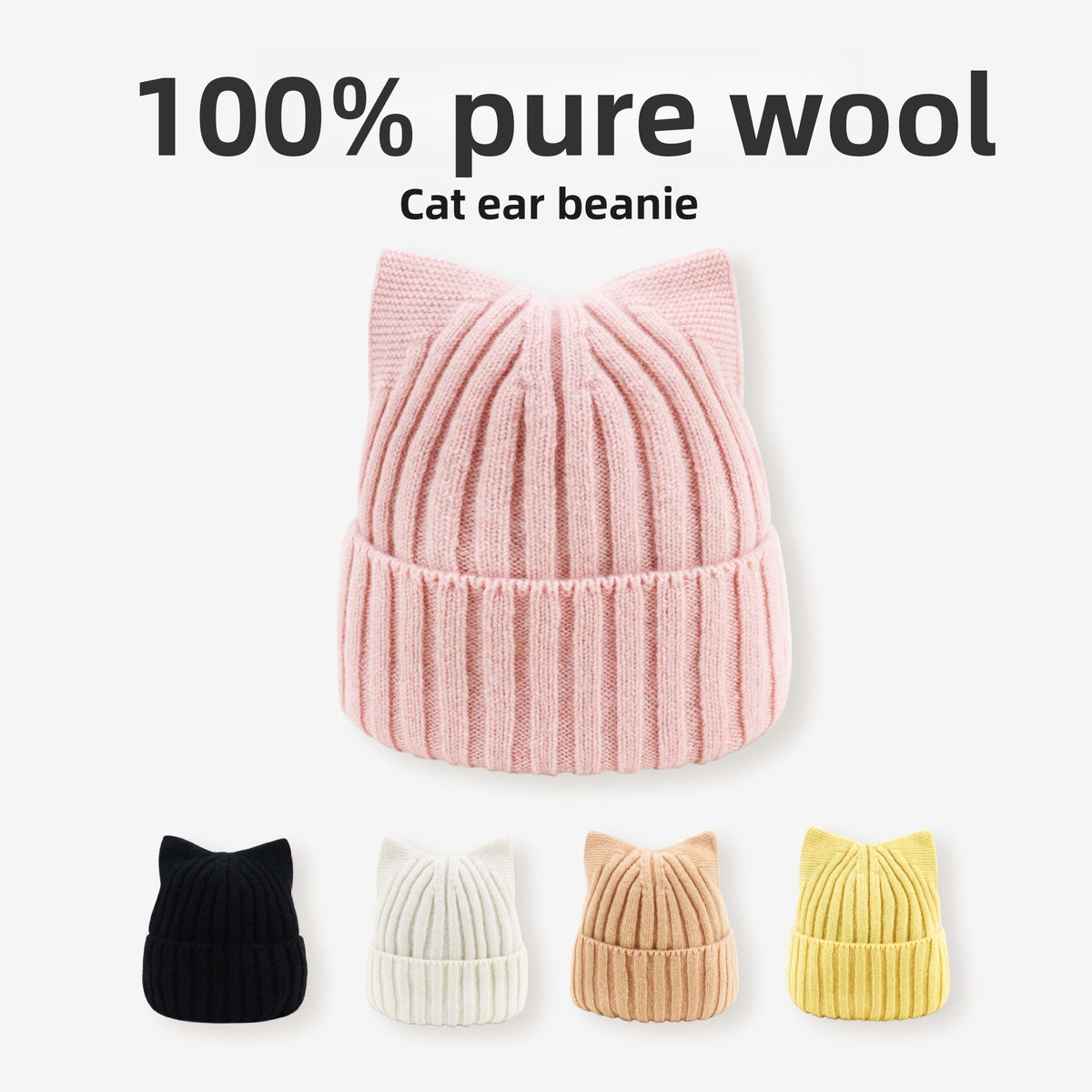 Kids Cat-Ear Wool Beanie