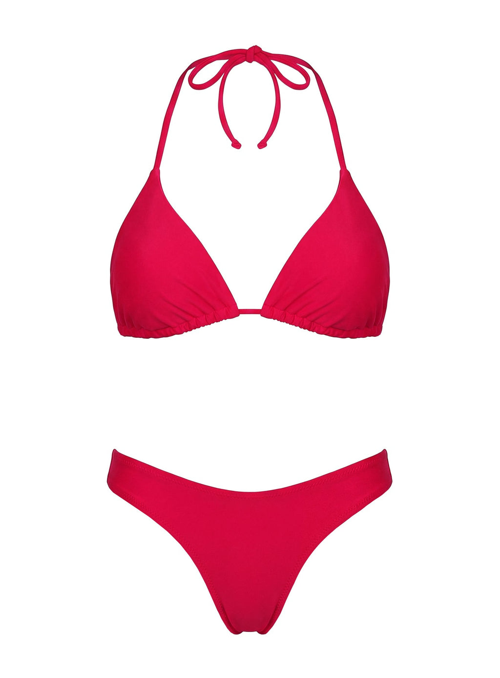 Women's Jenner Triangle Bikini Top Red — Swimwear