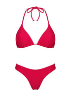 Women's Jenner Triangle Bikini Top Red — Swimwear