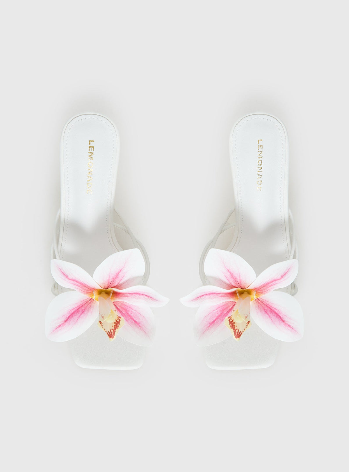 Women's Exotic Etty Floral Detail Heels White