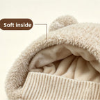 Plush Bear-Ear Hood - Adult & Kids