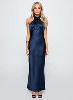 Women's Rosaminta Halter Maxi Dress Cobalt Blue — Dress
