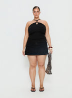Women's Teyla Ring Detail Top Black Curve