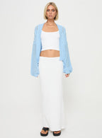 Women's Abner Cable Cardigan Blue — Sweater