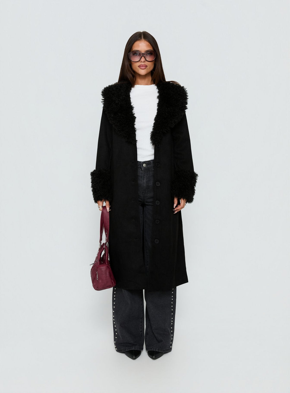 Women's After Party Shearling Jacket Black