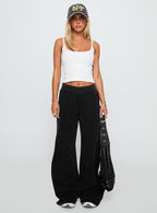 Women's Summits Flared Track Pants Washed Black