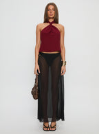 Women's Adalynne Twist Front Top Red