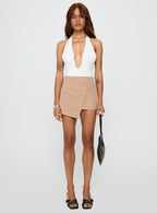 Women's Strangers Mini Skirt Beige