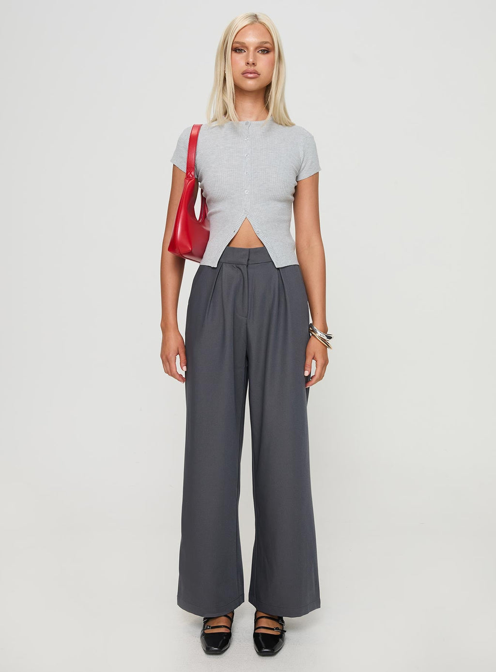 Women's Suzu Knit Top Grey